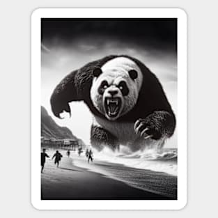 "Pandadoom": Beachfront Nightmare Sticker